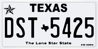 TX license plate DST5425