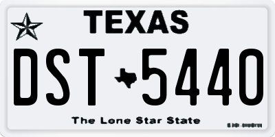 TX license plate DST5440