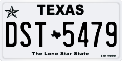 TX license plate DST5479