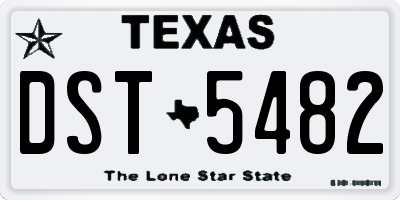 TX license plate DST5482
