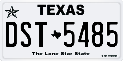 TX license plate DST5485