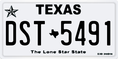 TX license plate DST5491