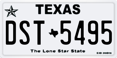 TX license plate DST5495