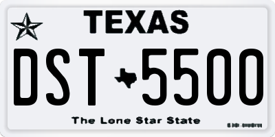 TX license plate DST5500