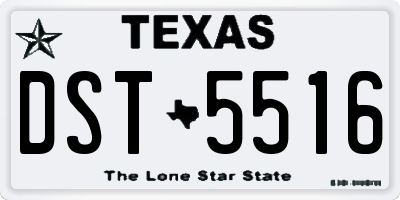 TX license plate DST5516