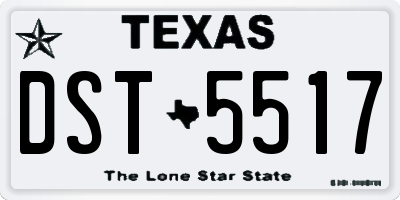 TX license plate DST5517