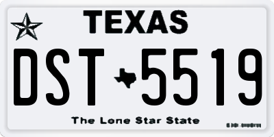TX license plate DST5519
