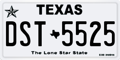 TX license plate DST5525
