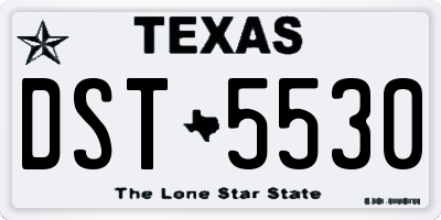 TX license plate DST5530