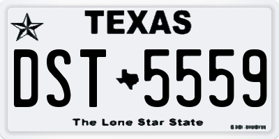 TX license plate DST5559