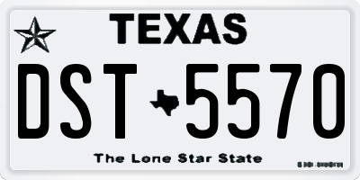 TX license plate DST5570