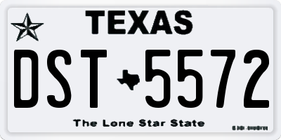 TX license plate DST5572