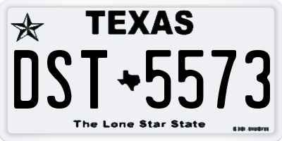 TX license plate DST5573