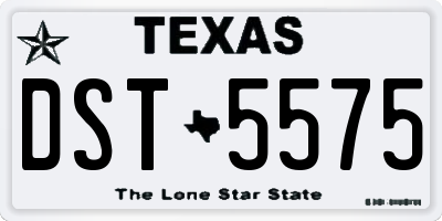 TX license plate DST5575