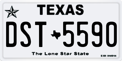 TX license plate DST5590