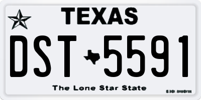 TX license plate DST5591