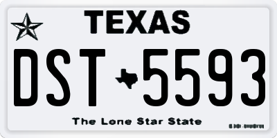 TX license plate DST5593