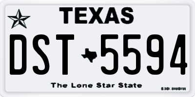 TX license plate DST5594