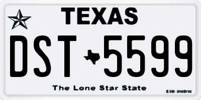TX license plate DST5599