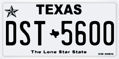 TX license plate DST5600