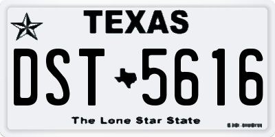 TX license plate DST5616