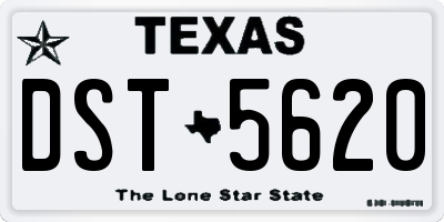 TX license plate DST5620