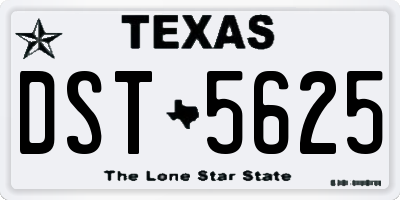 TX license plate DST5625