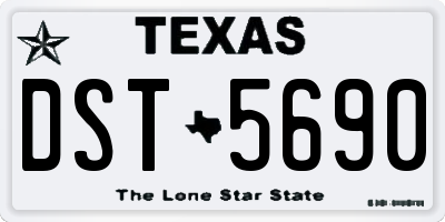 TX license plate DST5690