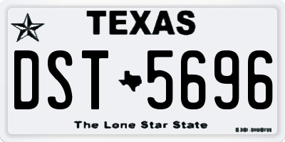 TX license plate DST5696