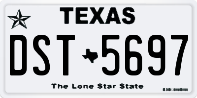 TX license plate DST5697