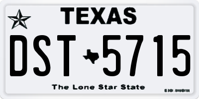 TX license plate DST5715