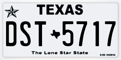 TX license plate DST5717