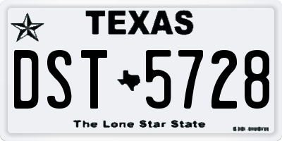 TX license plate DST5728