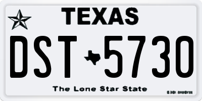 TX license plate DST5730