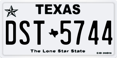 TX license plate DST5744
