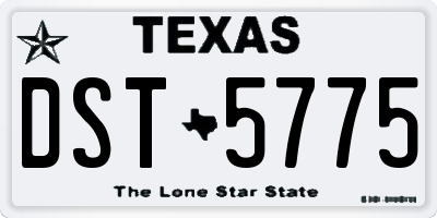 TX license plate DST5775