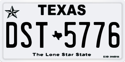 TX license plate DST5776