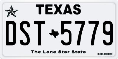 TX license plate DST5779