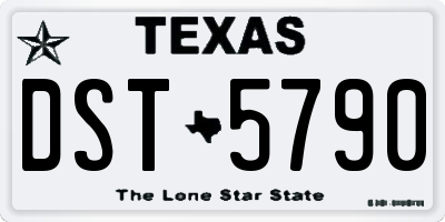 TX license plate DST5790