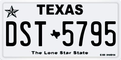 TX license plate DST5795
