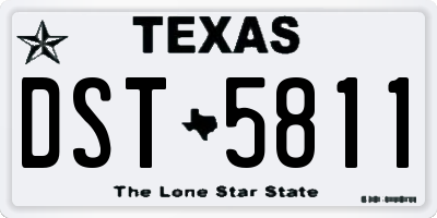 TX license plate DST5811