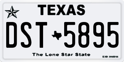 TX license plate DST5895