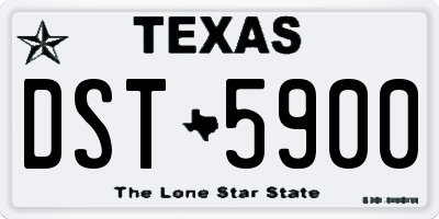 TX license plate DST5900
