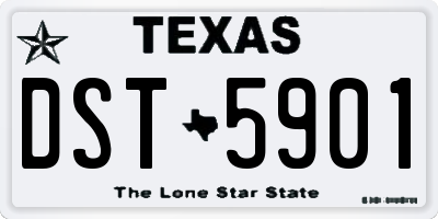 TX license plate DST5901