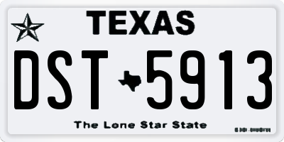 TX license plate DST5913