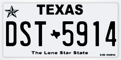 TX license plate DST5914