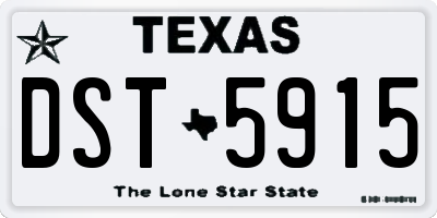 TX license plate DST5915
