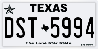 TX license plate DST5994