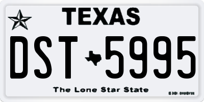 TX license plate DST5995