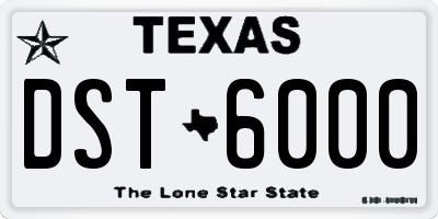 TX license plate DST6000